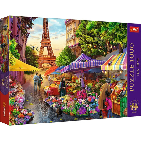 Puzzle 1000 el. Targ kwiatowy Paryż Trefl