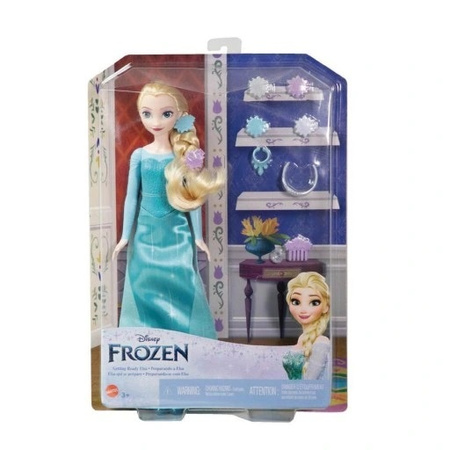 Frozen Kraina Lodu Lalka Elsa i akcesoria do stylizacji włosów HMD56