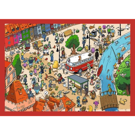 Puzzle 4w1 Podróże Treflików Rodzina Treflików