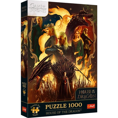 Puzzle Premium Plus Quality Gra o tron 1000 el. Ród Smoka