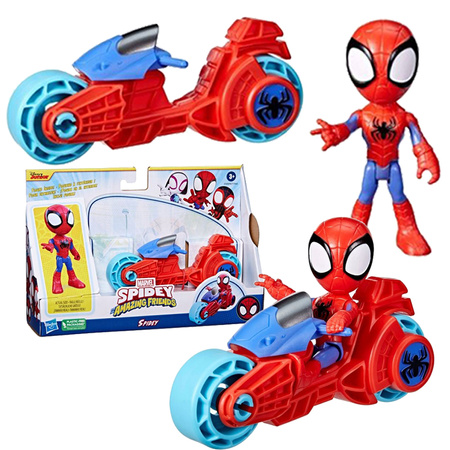 Figurka Spidey i jego przyjaciele Spidey z motocyklem Marvel Hasbro 