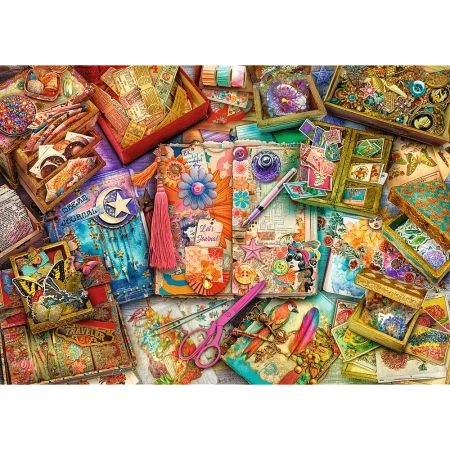 Puzzle 1000 elementów Tea Time Biurko pełne inspiracji Trefl