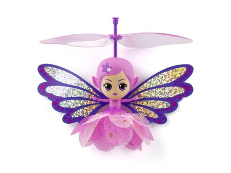 LATAJĄCA MAGICZNA WRÓŻKA FAIRY WINGS BROKATOWA USB FIOLETOWA