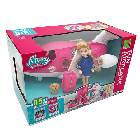 Kamper LALKA PILOTKA W SAMOLOCIE Z BAGAŻEM I PIESKIEM ZESTAW 610