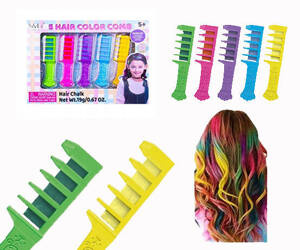 ZESTAW DO MALOWANIA KREDA DO WŁOSÓW Z GRZEBYKIEM 5 kolorów Madej