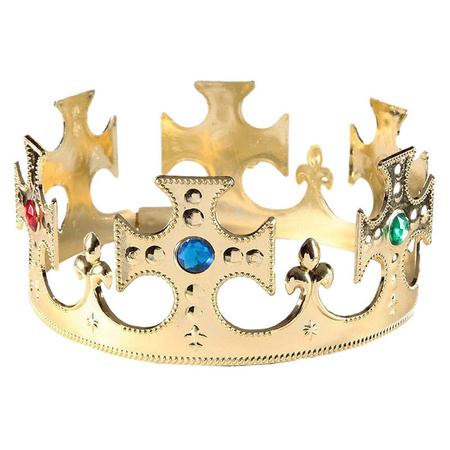 KORONA KRÓLA ZŁOTA Z DIAMENTAMI ROZKŁADANA REGULOWANA  