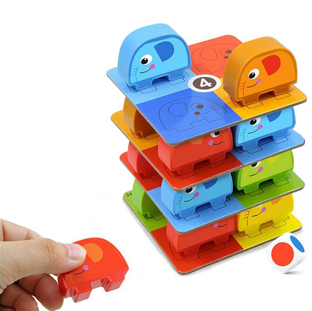 Spadające Słonie Gra zręcznościowa Wieża Słoni balansujace