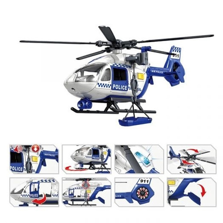 Helikopter Policja z wyciągarką ze światłem i dźwiękiem