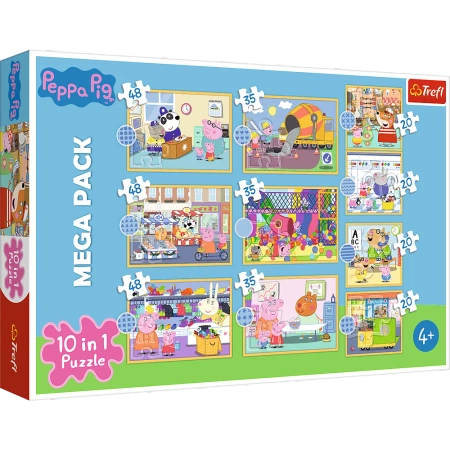 Puzzle 10w1 Świnka Peppa Trefl