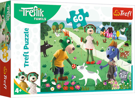 Puzzle 60 elementów Radosny dzień Treflików Trefl