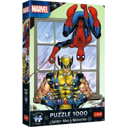 Puzzle 1000 el. Marvel Spider-Man i Wolverine Święta Trefl
