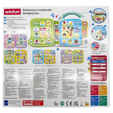Książeczka edukacyjna elektroniczna Pierwsze Słówka dwujęzyczna WinFun