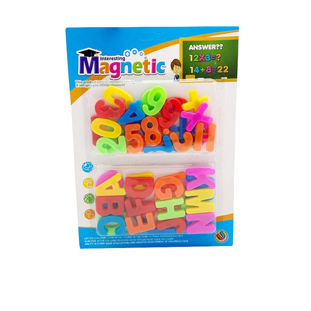 Litery i cyfry magnetyczne blister dla dzieci na lodówke tablice ścianę