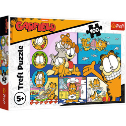 Puzzle 100 elementów Leniwy Garfield Trefl