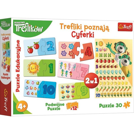 TREFL puzzle 30 EL. Trefliki poznaja cyferki