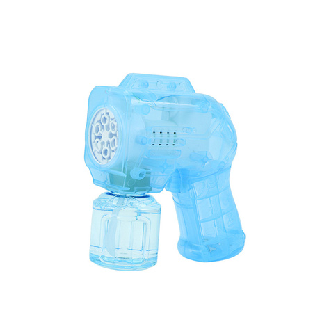 Pistolet na bańki transparentny ze światłem na baterie 
