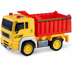 Auto wywrotka ciężarówka ze światłem i dźwiękiem żółta