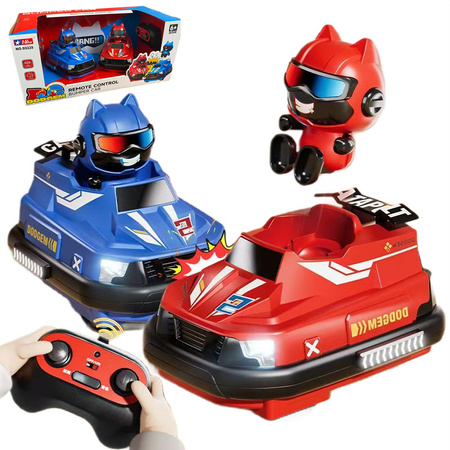 Zestaw 2 zdalnie sterowanych samochodów zderzające się światła LED piloty 