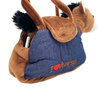 PLUSZOWY KONIK W TOREBCE DŻINSOWEJ I LOVE HORSE PRZYTULANKA DO PRZENOSZENIA
