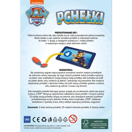 Gra Pchełki Psi Patrol karciana podróżna