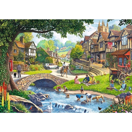 Puzzle 2 x 500 elementów Sielankowe życie Trefl