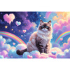 Puzzle 160 el. Domowy kotek Tęczowy na chmurkach Trefl