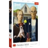 Puzzle 500 elementów American Gothic Psia Edycja Trefl