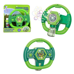 Kierownica na bańki mydlane na baterie zielona Dinozaur