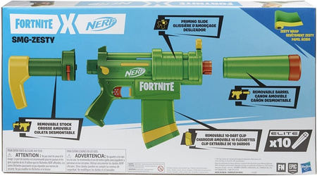 NERF FORTNITE SMG-ZESTY 4w1 10 strzałek karabin pistolet F0319 