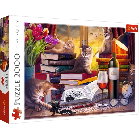 Puzzle 2000 el. Koci wieczór Trefl