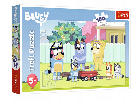 TREFL Puzzle Pieski Wesoły Świat Bluey 100 elementów 16471