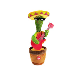 Tańczący Kaktus Z Gitarą Funkcja Powtarzania głosu Piosenki