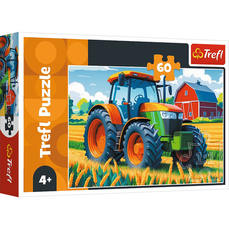 Puzzle 60 elementów Traktor pojazd rolnika Trefl