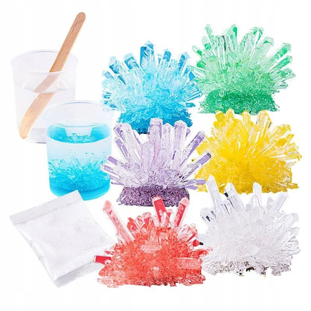 KRYSZTAŁY ROSNĄCE ZESTAW HODOWLI KRYSZTAŁÓW DIY MAŁY CHEMIK