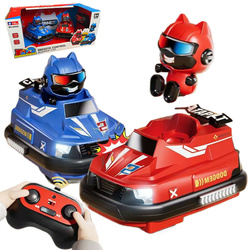 Zestaw 2 zdalnie sterowanych samochodów Bumper Car światła LED piloty