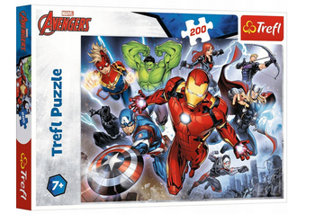 Puzzle 200 el waleczni Avengersi Hulk Spiderman Trefl 13260