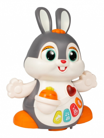 Interaktywny tańczący królik zając jeździ tańczy światło dźwięk do raczkowania