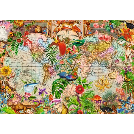Puzzle 1000 el. Tea Time: Antyczna mapa świata Trefl