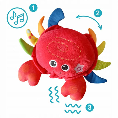 SMILY PLAY Interaktywny uciekający krab do raczkowania gra wibrujący