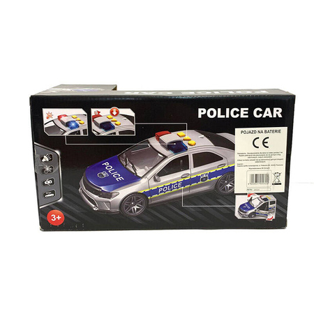 Radiowóz policyjny auto POLICJA szare z dzwiękami i światłami