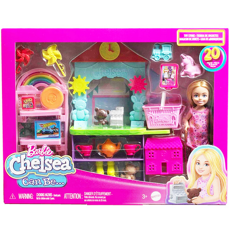 Barbie Chelsea zestaw sklepik z zabawkami HNY59 akcesoria 