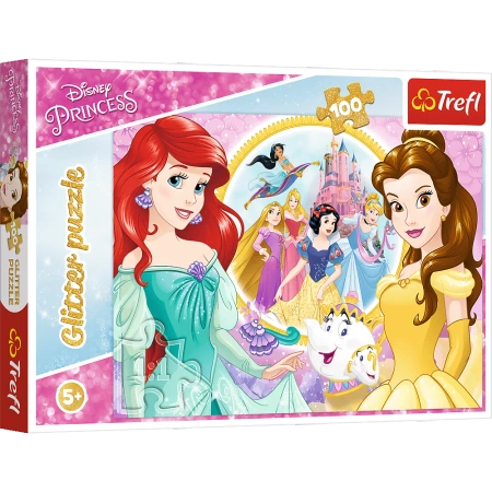 TREFL PUZZLE 100 Glitter Wspomnienia Belli i Ariel