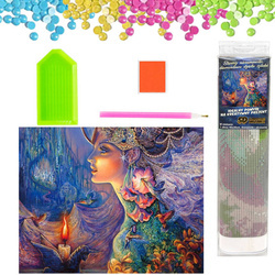 DIAMENTOWA MOZAIKA HAFT KOBIETA KRÓLOWA KOLIBRÓW 30X40 CM