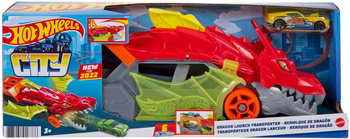 Hot Wheels City transporter z wyrzutnią Dragon