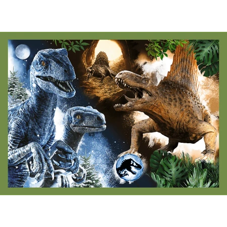 Puzzle 4w1 groźne dinozaury Jurassic World Trefl