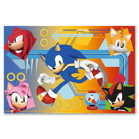 Puzzle 60 elementów Sonic w akcji Trefl