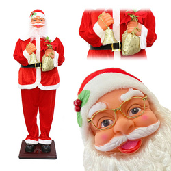 Duża figurka Mikołaja 180 cm tańczy i śpiewa Boże Narodzenie ozdoba