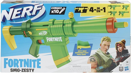 NERF FORTNITE SMG-ZESTY 4w1 10 strzałek karabin pistolet F0319 